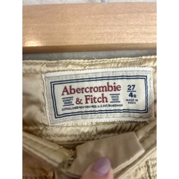 Y2k Abercrombie & Fitch Women's 4R 27 Utility Cargo‎ Pants Corduroy Wide Leg - Picture 3 of 8